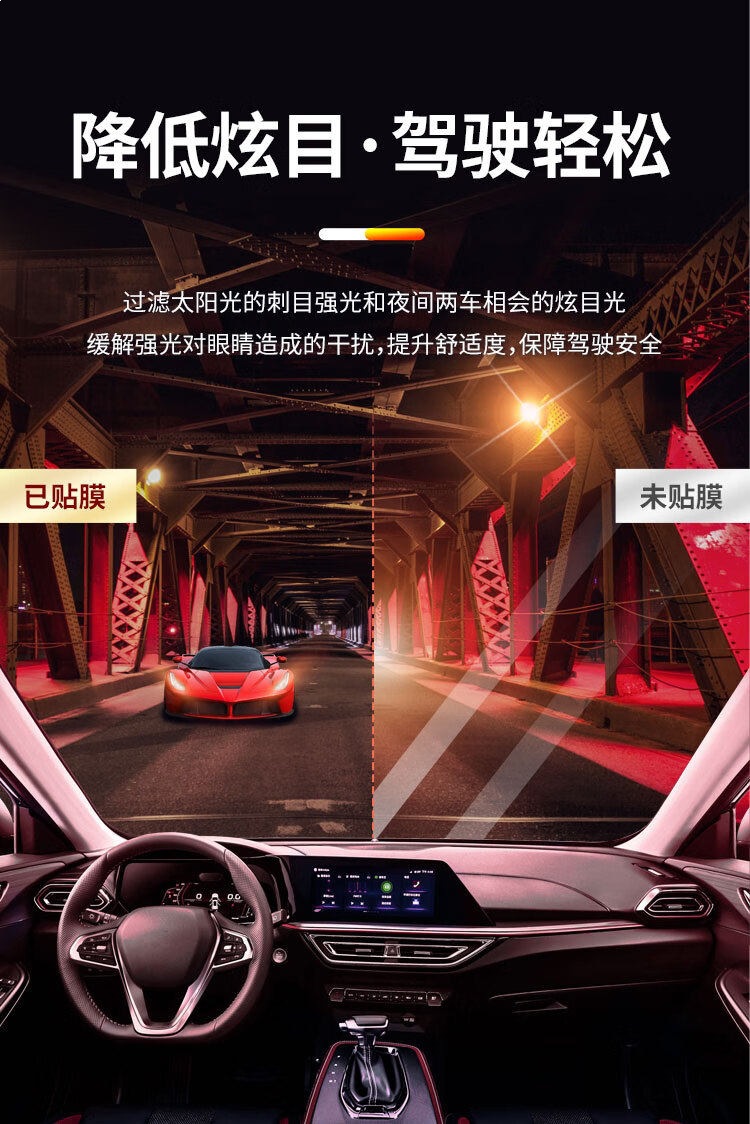 Llumar Car Window Film Sun Protection Heat Insulation Explosion-Proof Front Windshield Side Rear Driver's Privacy Film Single Area