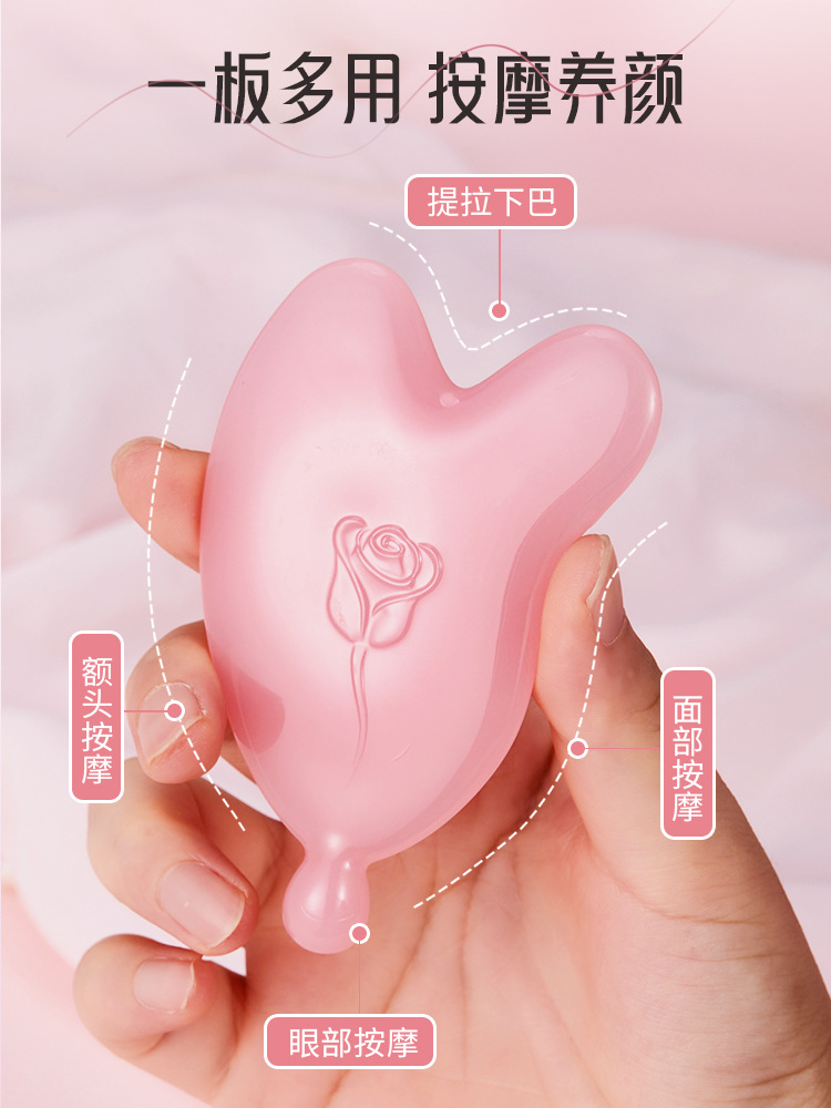 Rosa de masaje tablero de cuidado de la piel aceite esencial de elevación y estiramiento tablero de belleza estiramiento de la cara tendones de la cara no herramienta especial para la cara