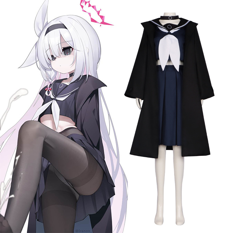 Plana cosplay outfit for Blue Archive: Azure Arona, Black Arona, and Kuroko—complete anime & game-themed cosplay costume set