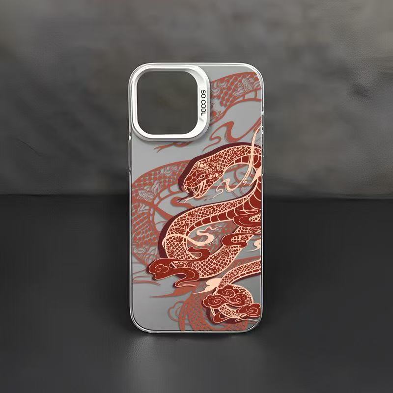 Nuevo Xiangyun Snake Year Aplicable Funda para teléfono móvil iphone16 Apple 15promax/14 Anti-caída 13pro1 2/11X