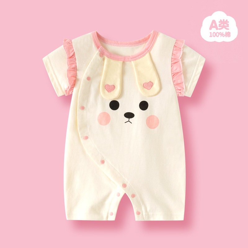 Verano nuevo bebé algodón mono adorable bebé super lindo ropa de vestir en línea rojo explosivo ropa infantil exclusiva transfronteriza
