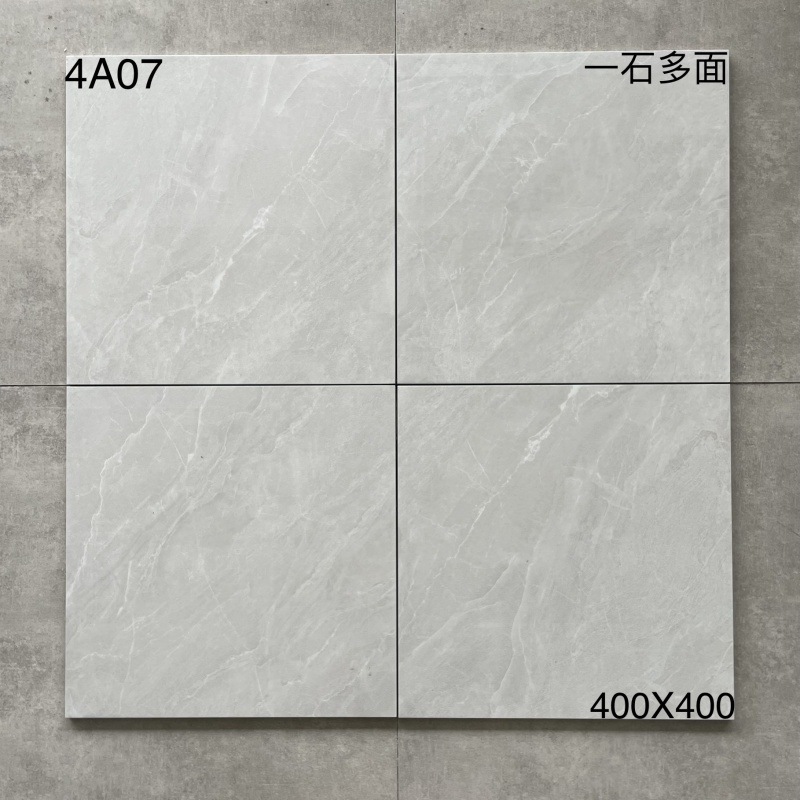 キッチントイレの床タイル400x400滑り止め耐摩耗性床タイルバルコニータイル浴室模造古煉瓦グレー|undefined