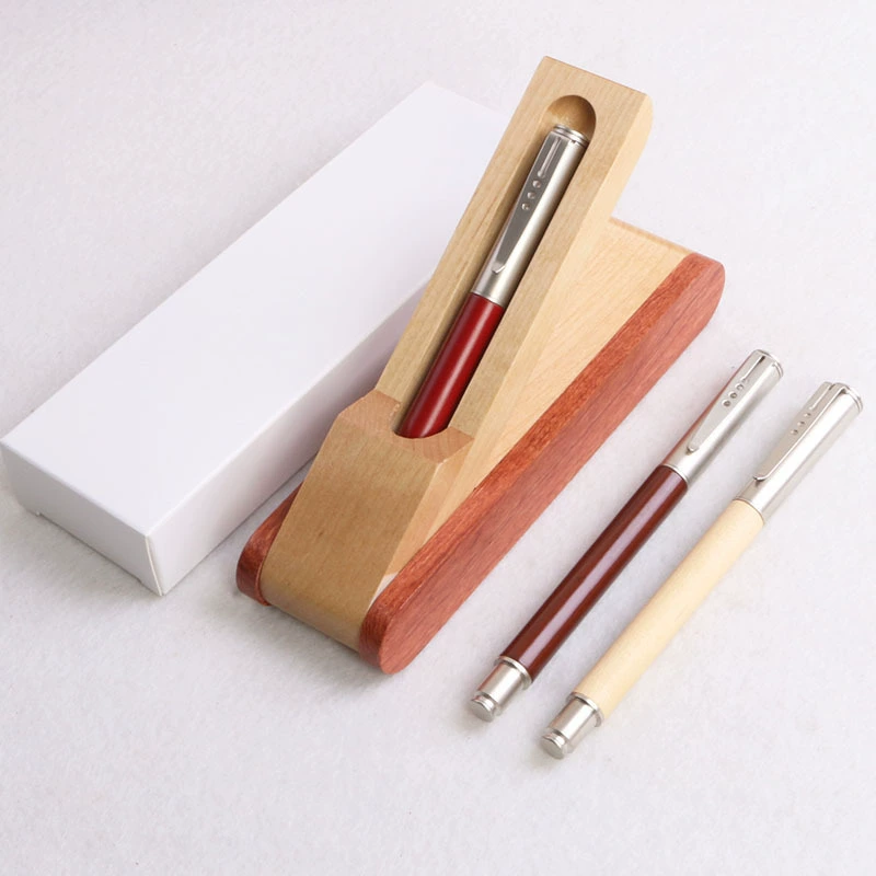 (Cross-border trading), metal rollerball pen from natural wood for office, stationery, set, neutral style, Birthday gift
