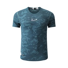 品牌Logo冰丝弹力田径短袖t恤男夏季宽松透气速干运动休闲上衣潮