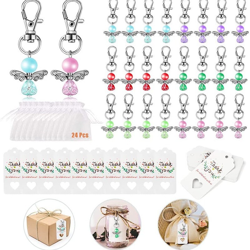 Nuevo llavero de ángel de la guarda, regalo de bodas, bautismo de bebé, sacramento, fiesta de cumpleaños, colgante, manualidades de bricolaje