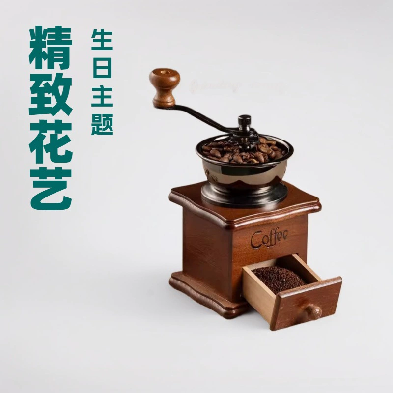 Оптовая продажа, европейская классическая мини-ручная кофемолка из цельного дерева, керамический сердечник, кофемолка для кофейных зерен, кофемолка, кофемашина