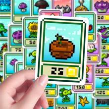 96张像素植物大战僵尸卡片贴纸经典小游戏卡通周边手机壳iPad贴画