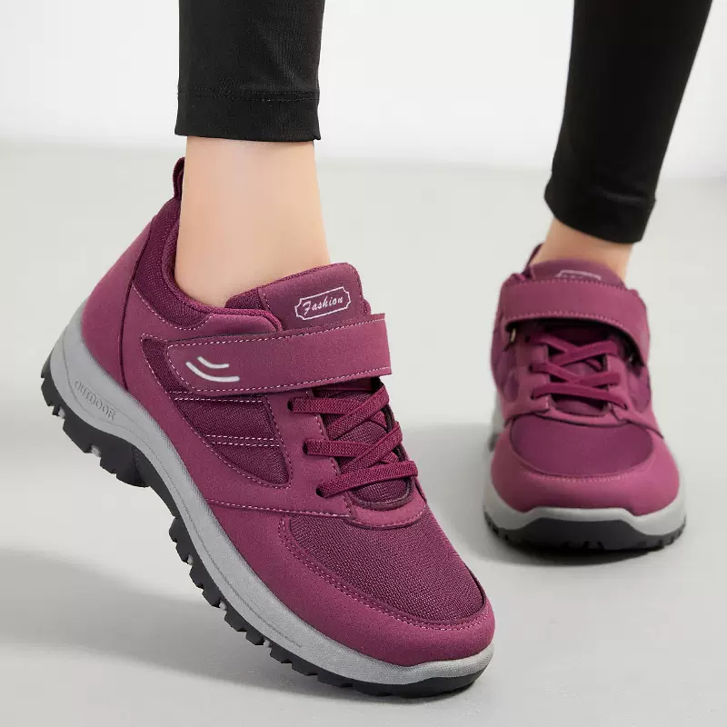 健步鞋2025秋季新款中老年妈妈鞋魔术贴运动鞋批发登山底运动鞋女