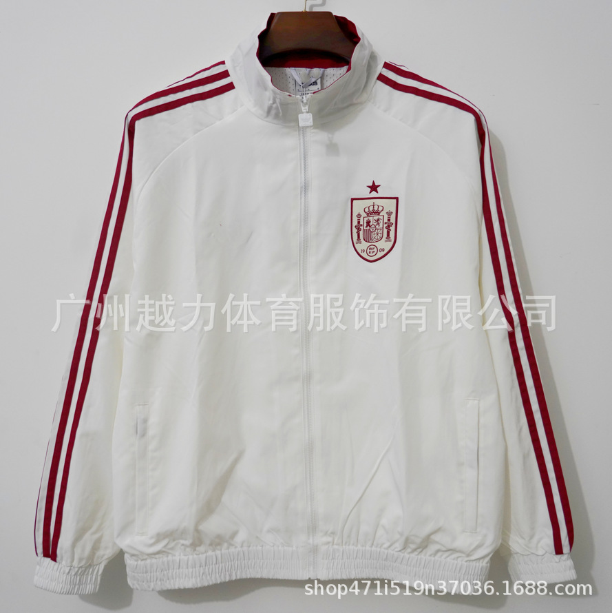 Chaqueta Bordada retro de manga larga y gruesa Manchester United Barcelona Inglaterra Brasil Real Madrid Liverpool image 28