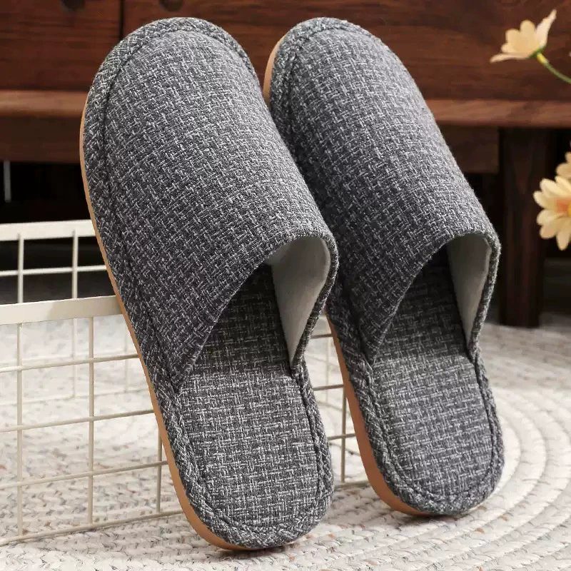 Весенние и осенние тапочки домашние мужские и женские домашние ткани