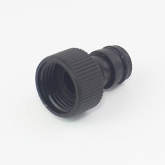 4-inch female-threaded nipple for faucet outlet, with external threads and a plastic-to-plastic conversion fitting—featuring quick-connect internal threading for rapid assembly.