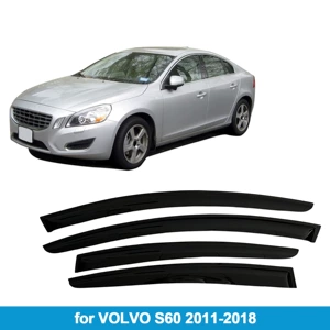 Suitable for Volvo S60 2011-2018 Rain Shield Side Window Deflector Rain Eyebrow Thickened Light-Transmitting