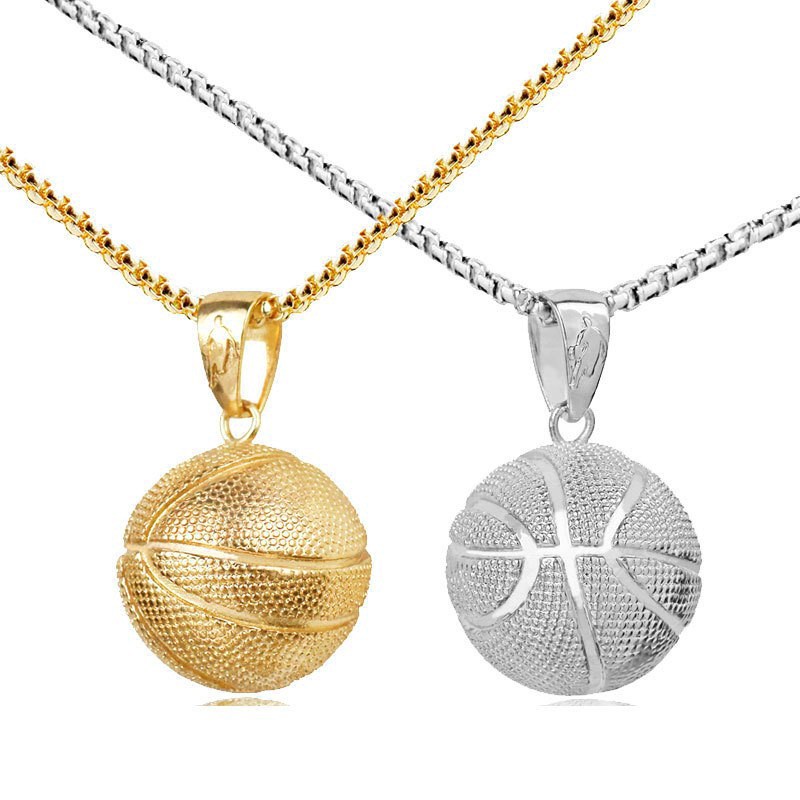 Sports Basketball Football Alloy Plating Men's Pendant Necklace display picture 6