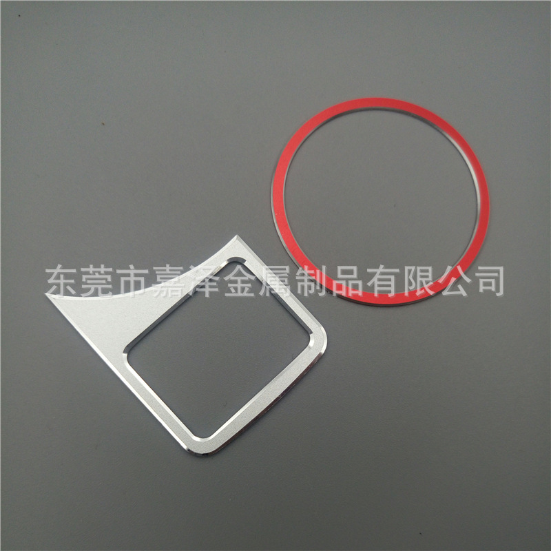 氧化倒角装饰铝圈 内外高光圆形面板铝圈 倒角铝片加工