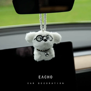 Creative Cute Puppy Car Pendant Car Interior Accessories Doll Doll Rear Mirror Pendant Female Cute Pet Decoration