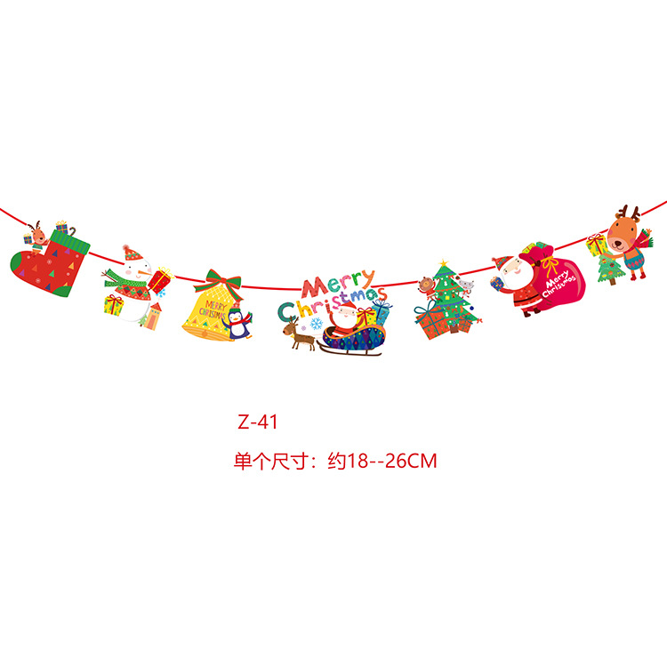 Nueva Navidad decoración suministros bandera tire bandera centro comercial tienda de los niños FIESTA DE Navidad escena adornos de diseño