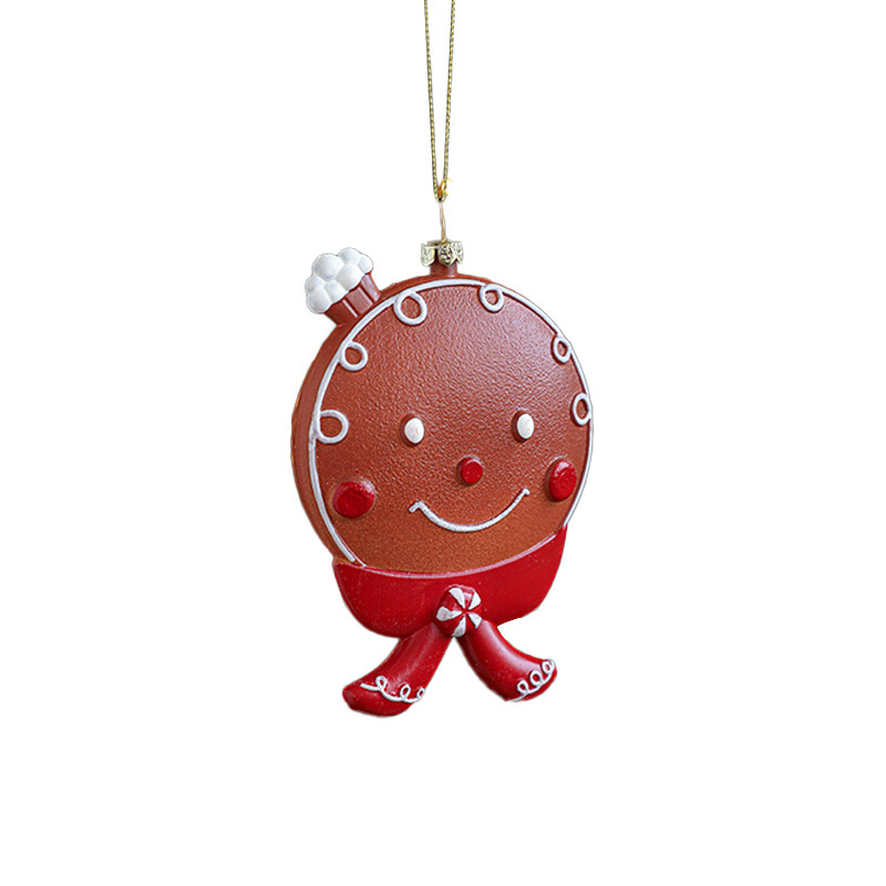 Nuevo pan de jengibre de plástico colgante hombre colgante colgante árbol de Navidad decoración colgante artículos de decoración atmósfera artículos de diseño en stock