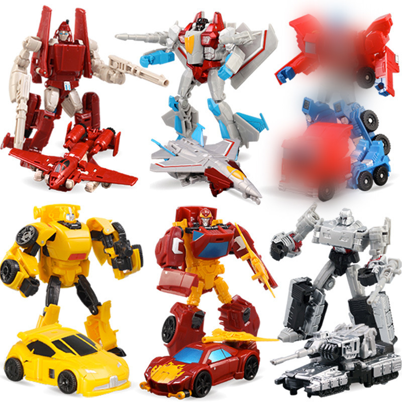 Transforming toy mini robot car Bumblebee, Megatron, Spider-Man, Red Commander, Megatron