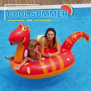Inflatable Floating Row, Water Pvc Inflatable Ride, Water Floating Bed, Inflatable Unicorn Dinosaur Swimming Ring Floating Bed