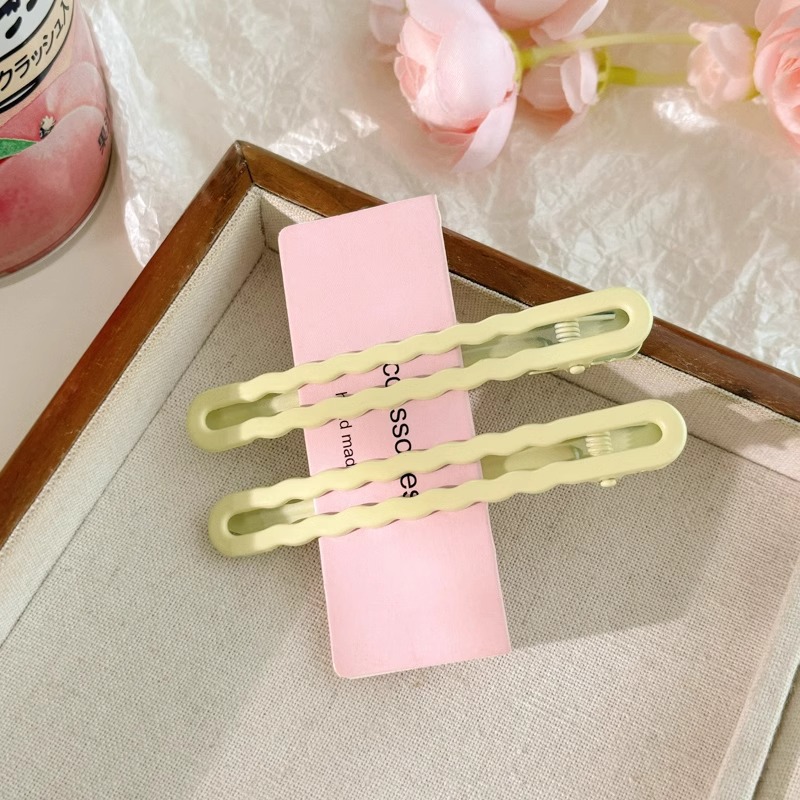 Simple ondas en una palabra clip de cabello frente lateral clip de cepa detrás de la cabeza cabello rotos bb clip de cabello