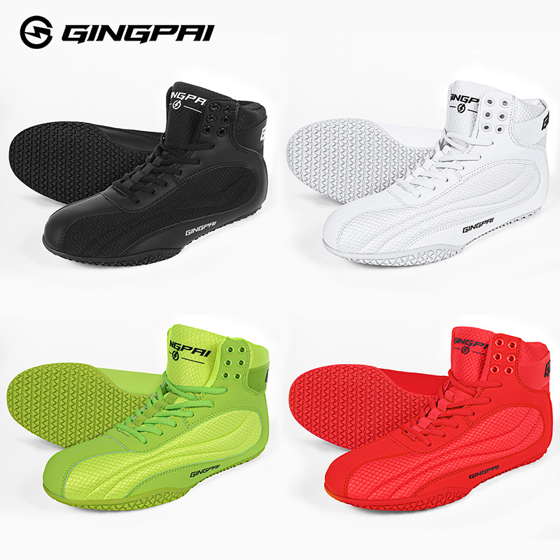 Boxing Shoes, Professional Men's and Women's Adult Sanda Fighting Shoes, Kidsren's Wrestling Shoes, High-Top Indoor Fitness Training Shoes