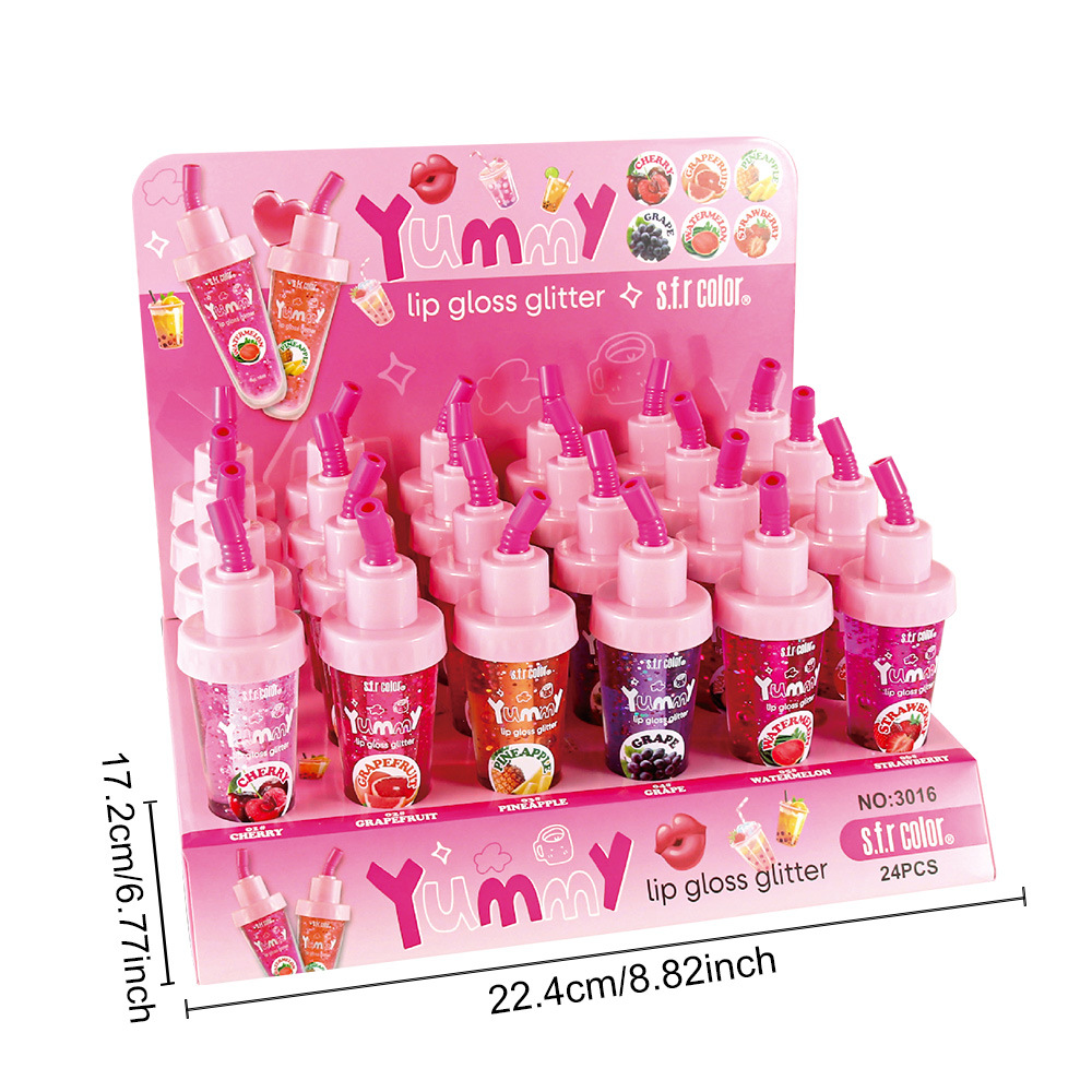 s.f.r color comercio exterior al por mayor puro para hidratar natural color de fruta taza de paja brillo labial