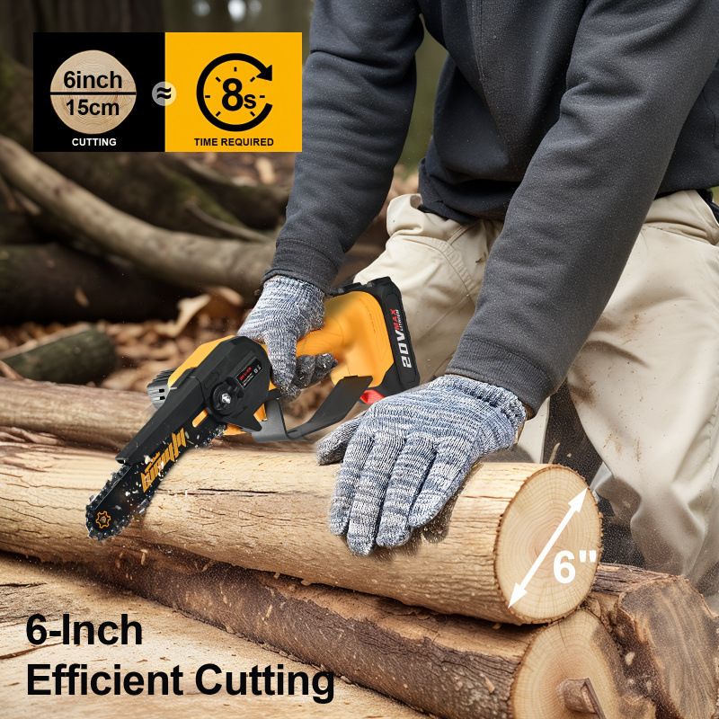 2026秋冬跨境外贸新款6英寸手持式双头充电电锯