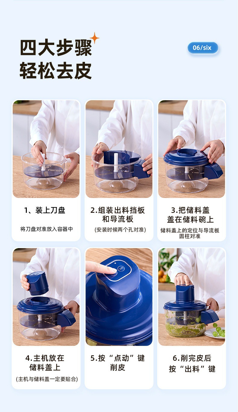 Grapefruitschäler Automatisch, Elektrischer Obstschäler Haushaltsgerät, Traube Schälmaschine für grüne Trauben, Bestseller in Europa, Japan und Korea