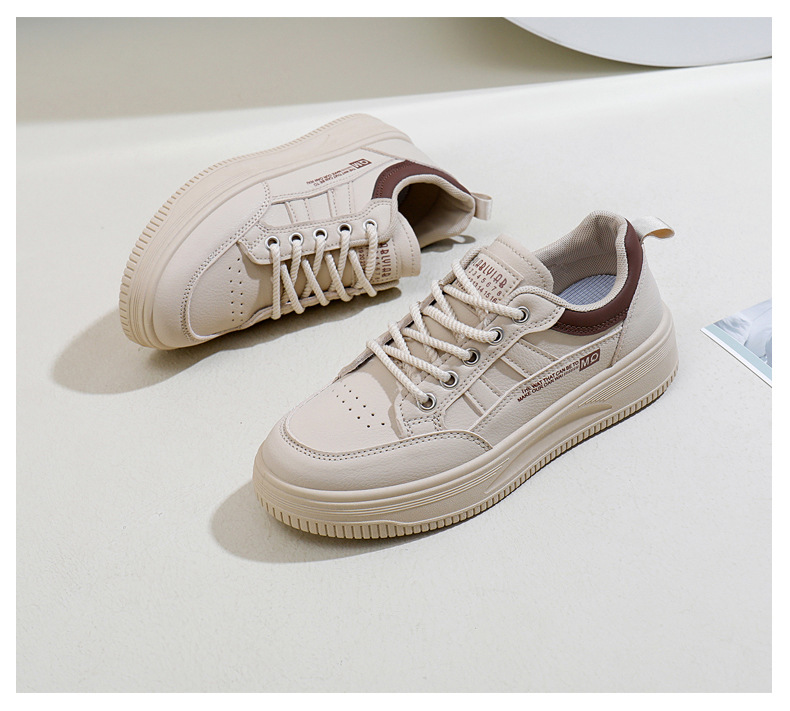 White Platform Sneakers For Women Casual Height Increasing Shoes_voghion.com