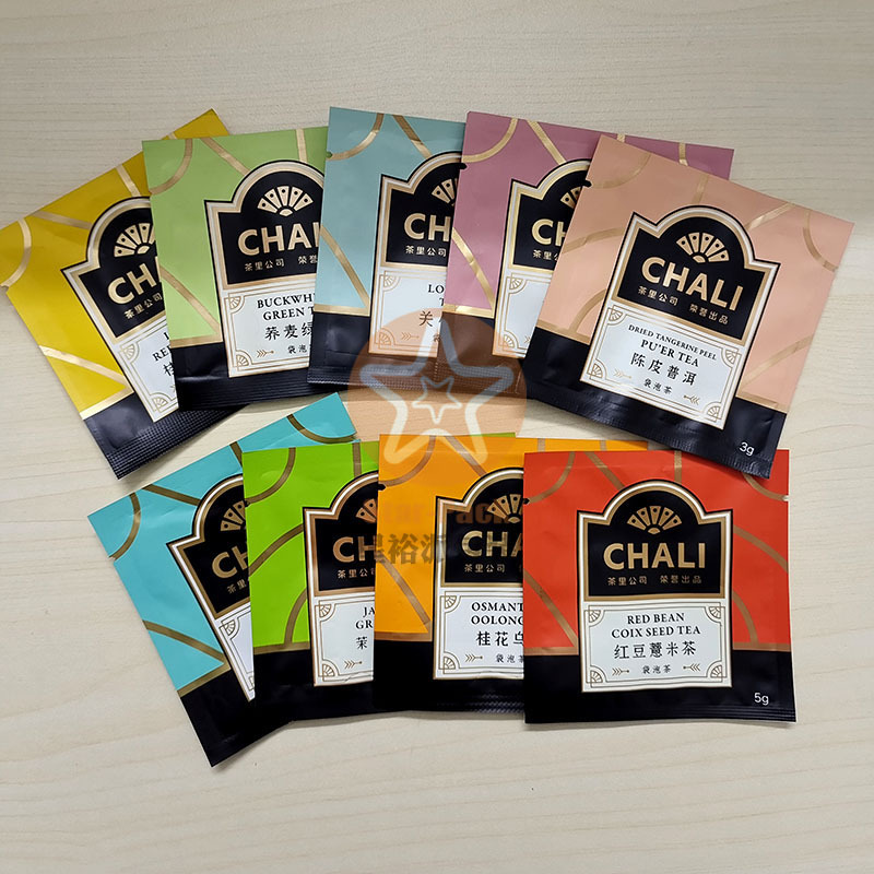 精美彩印茶里三角茶包小泡袋 一面透明一面铝箔防潮玉米须茶叶袋