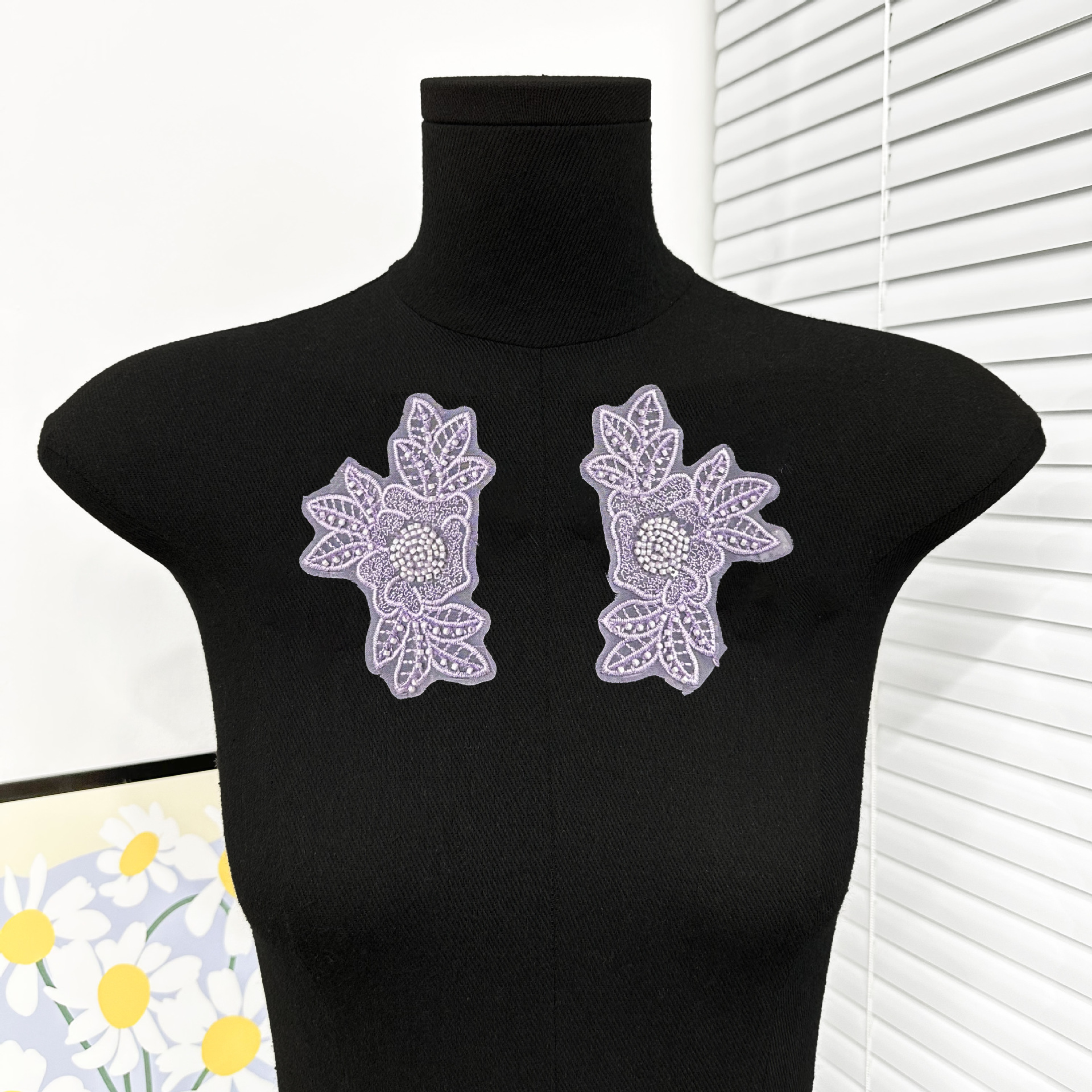 Coser bordado adhesivo de parche multicolor opcional ropa agujero reparación decoración adhesivo de malla de chiffón chaqueta