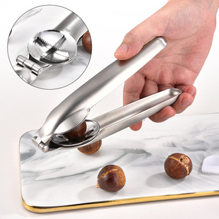 Stainless Steel Chestnut Clip Hazelnut Cross Opening Clip Walnut Clip Chestnut Opening Tool Shell Peeling Tool Chestnut Clip