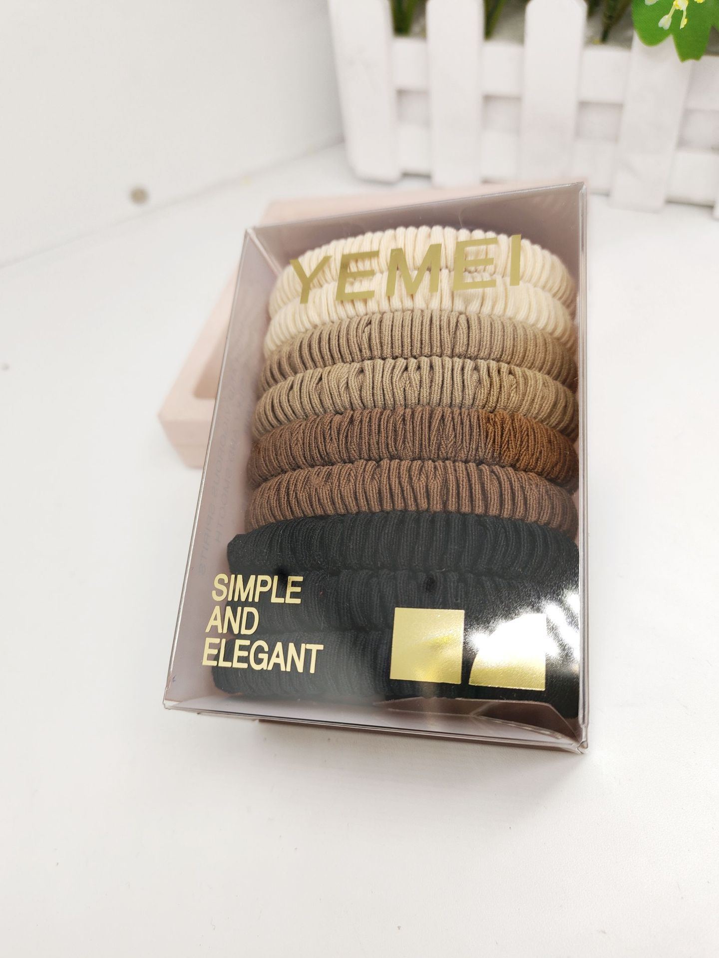 Venda colorida de las mujeres dulce estrellado cuerda de pelo en caja alta banda de goma elástica duradera banda de pelo no duele accesorios para el cabello