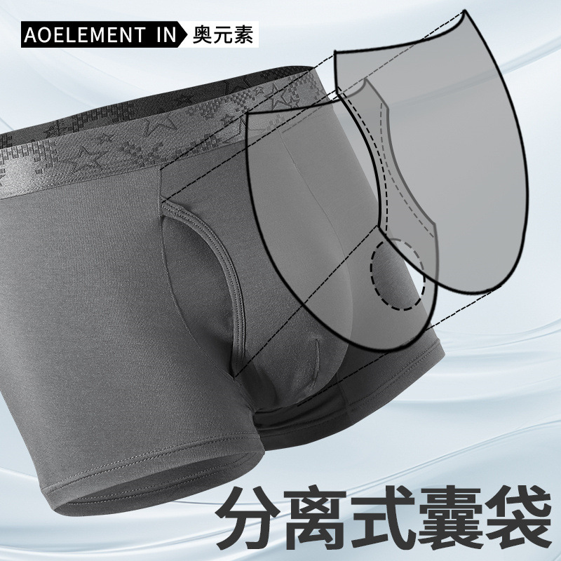 Men's Underwear Bullet Type Separated and Breathable Boys' Spermatic Vein Men's Boxer Briefs Varicose Scrotum Support Bag