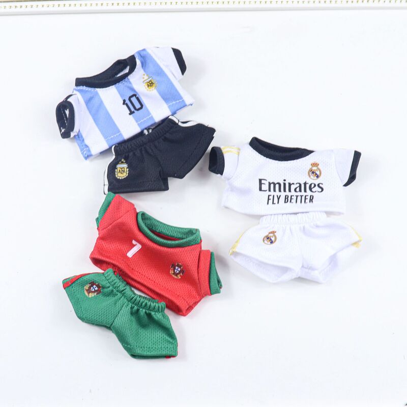 Only Clothes for the First/Second/Third Generation Labubu Doll Clothes Messi Argentina Labubu Jersey Clothes Shorts Doll Clothes