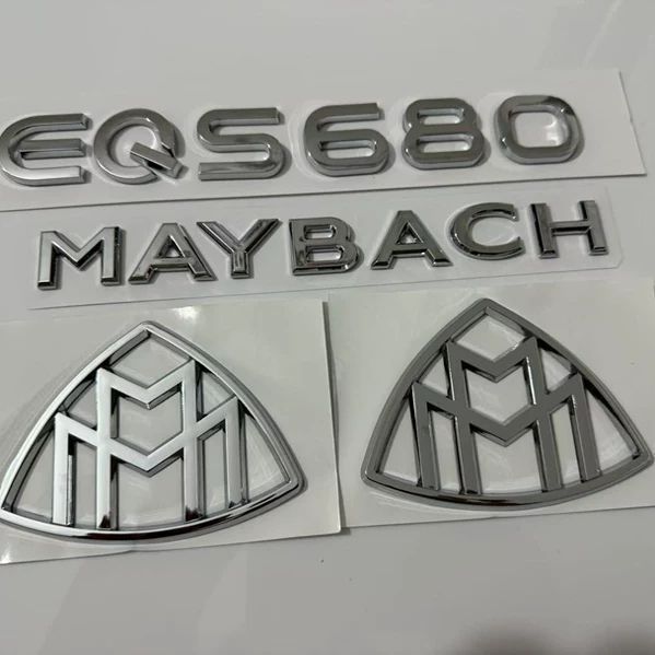 Suitable for Mercedes-Benz Maybach EQS680 lettering, Mercedes-Benz EQS680 car emblem, tail emblem, and number plate