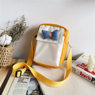 Bag Female bag 2021 Spring new pattern Korean Edition bow leisure time fresh One shoulder Messenger Square bag