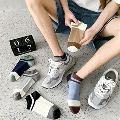 2023 Spring New Men's Double Stitch Short Sock