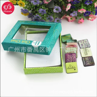 无现货 定做水晶透明滴胶冰箱贴套装  硬纸盒装礼品滴胶冰箱贴
