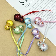 精品葫芦福禄铃水音铃钥匙扣挂件复古金属开运福禄葫芦水琴铃挂件