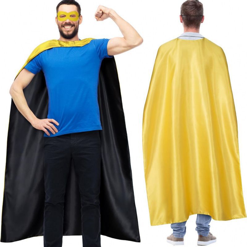 European and American Halloween Cape Hero Anime Role-Playing Two-Color Cloak Magic Adhesive Shawl Foreign Trade Dropshipping