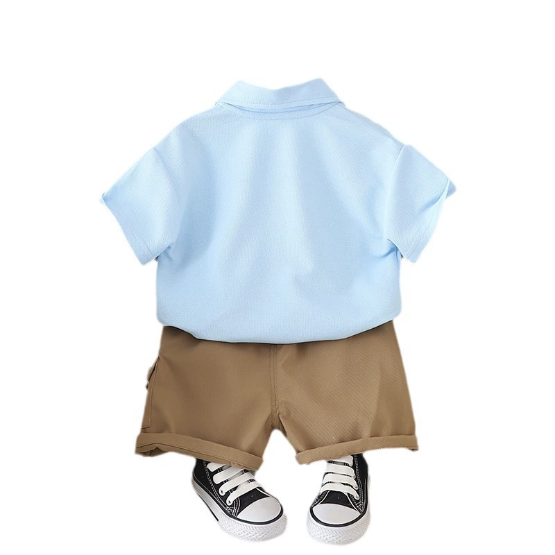 Summer clothing, set, cartoon children's polo, with short sleeve
