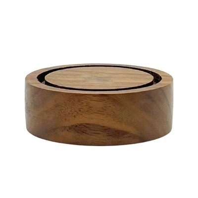 Car Ornaments, Decorative Car Center Console Accessories, Men's and Women's Car Interior Ornaments, New Aromatherapy Perfume Base (Car ornaments) - 26cm-black-walnut-small-round-base