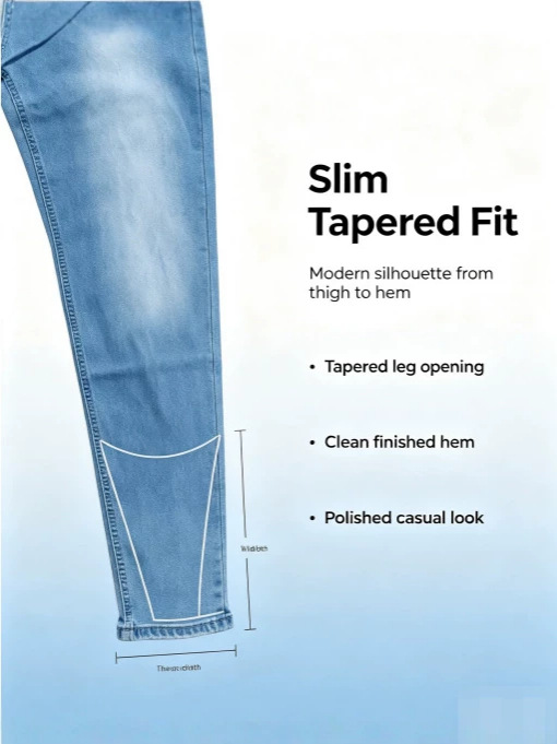 Jeans Ajustados para Hombre de Algodón, Poliéster y Spandex, Elásticos y con Rotos, para Uso Casual