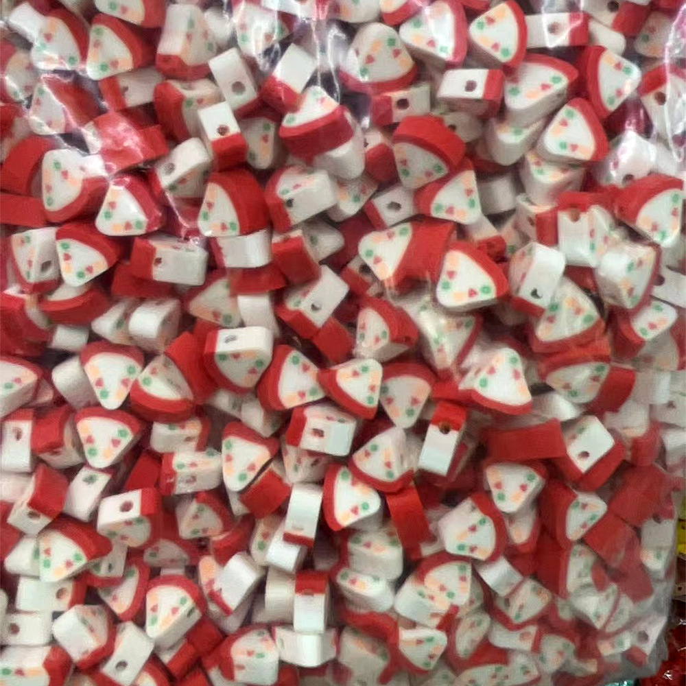 Cuentas de cerámica suave DIY, caras sonrientes, sueltas para pulseras y collares