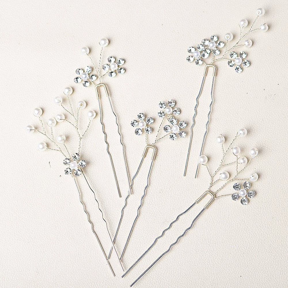 Трансграничные новые стразы 5 набор маленьких булавки для волос