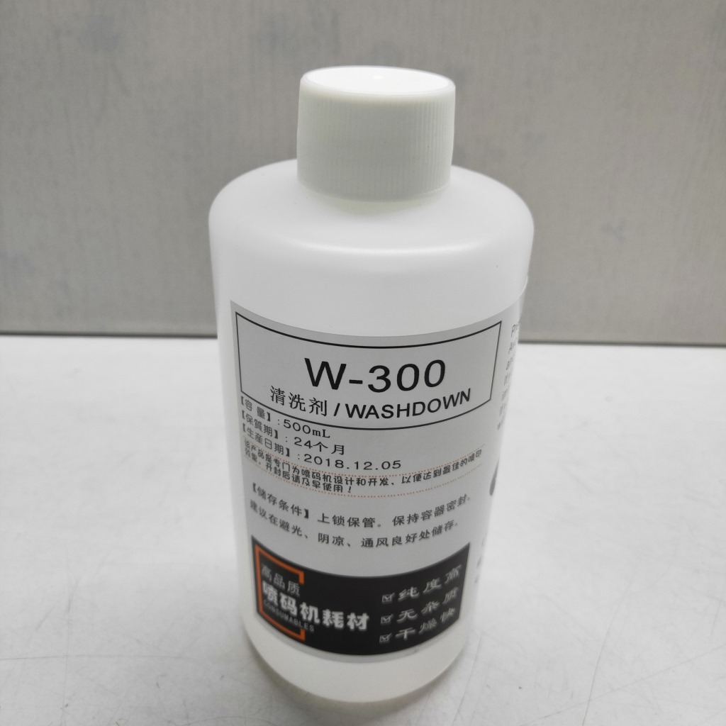 喷码机油墨清洗液W-300清洁剂喷码机清洗剂