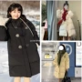 连帽过膝宽松学生棉服