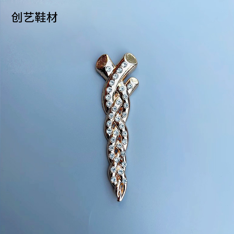 Transfronterizo nuevo tacones altos zapatillas de moda hebilla de metal de aleación de zinc hardware de equipaje hebilla de Cuello de camisa hebilla decorativa