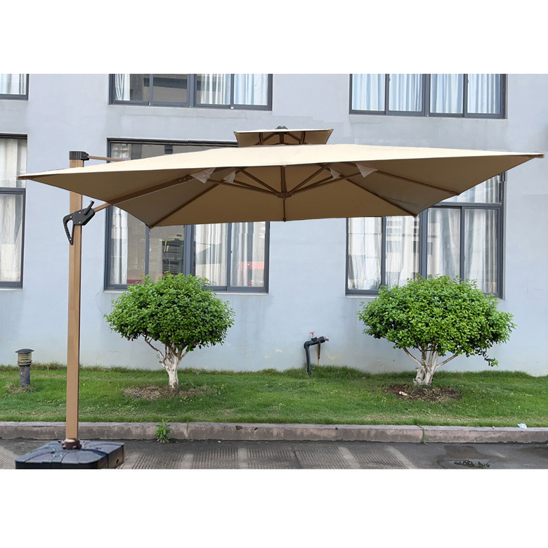 Parasol al aire libre patio villa jardín balcón hogar impermeable protector solar café ocio paraguas romano al por mayor image 9